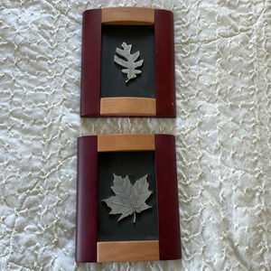 Wendell August. Maple and oak leaves in frames. Bought in 2001.